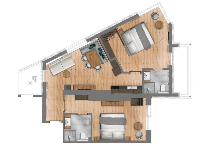 Апартаменты 1 Спальня, Garni Binta