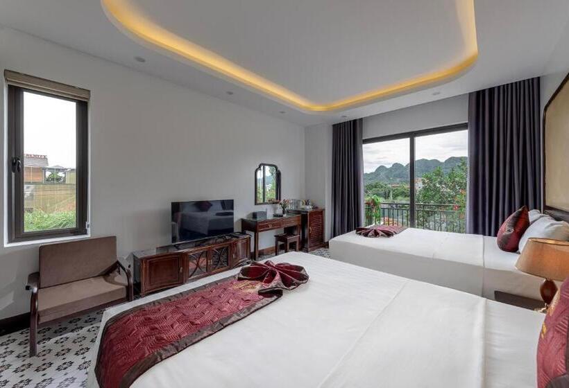 اتاق استاندارد چهارنفره با بالکن, Le Maison Tam Coc Boutique