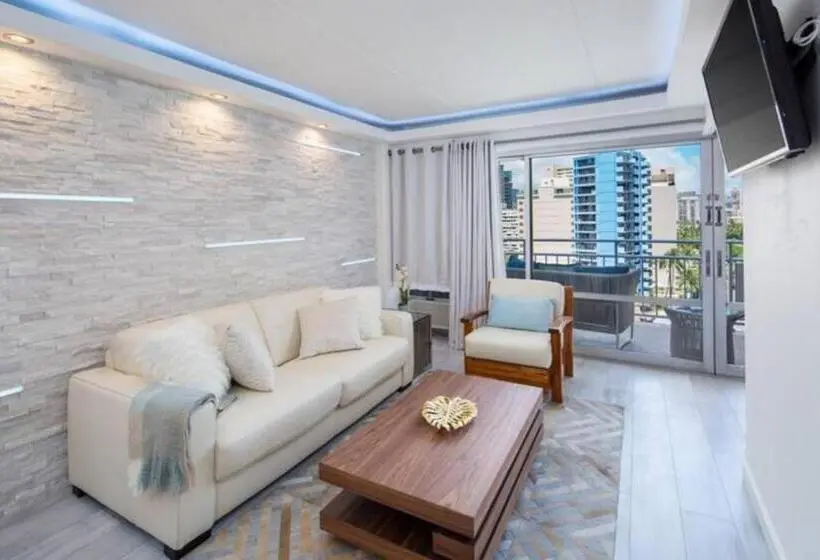 バルコニー付き１ベッドルームアパートメント, Ilikai S Best Beach Front Executive Suite