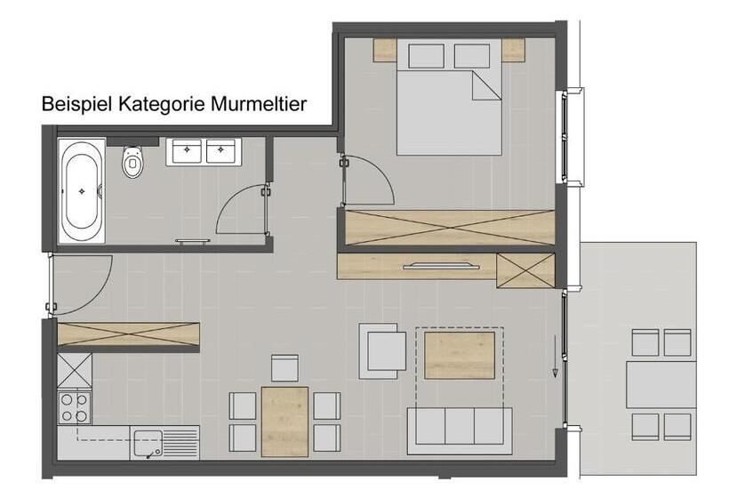 آپارتمان 1 خوابه, Alpinlodges Kühtai