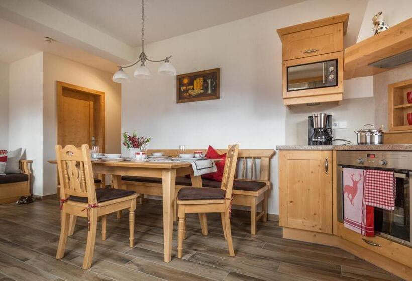 شقة غرفتين نوم مزودة بتراس, Historischer Bauernhof Schabus