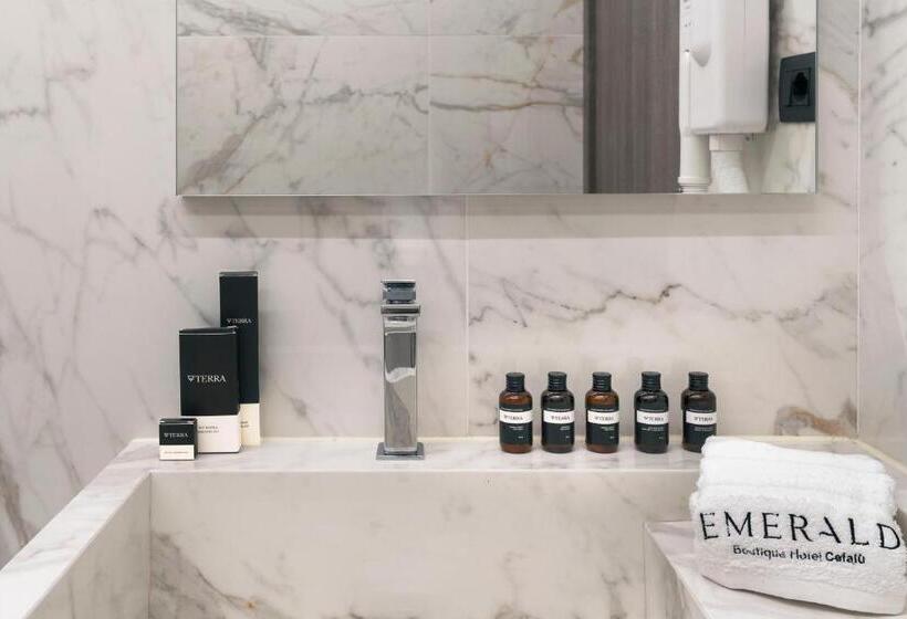 디럭스 테라스 룸 바다 전망, Emerald Hotel Residence Cefalù