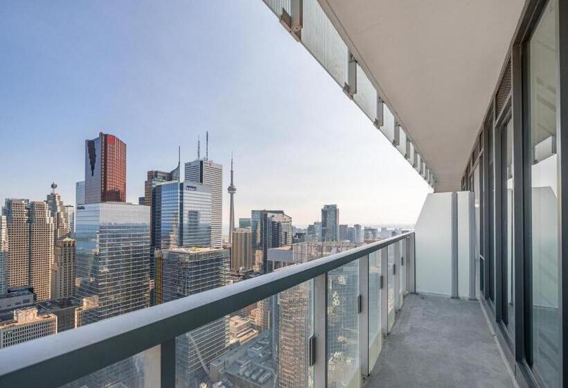 Apartamento Superior 1 Dormitório, Designer 1br + Study Suite   Cn Tower/skyline View