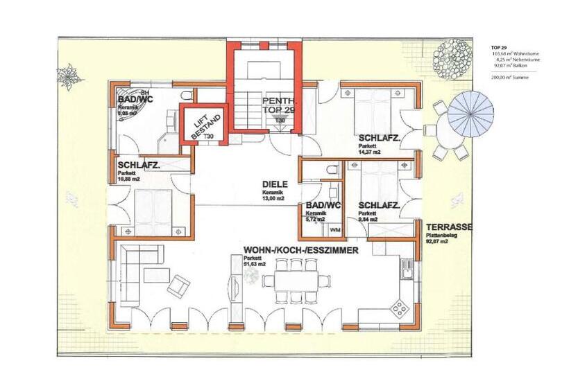 ペントハウスルーム, Panorama Spa Lodges Das.schiller