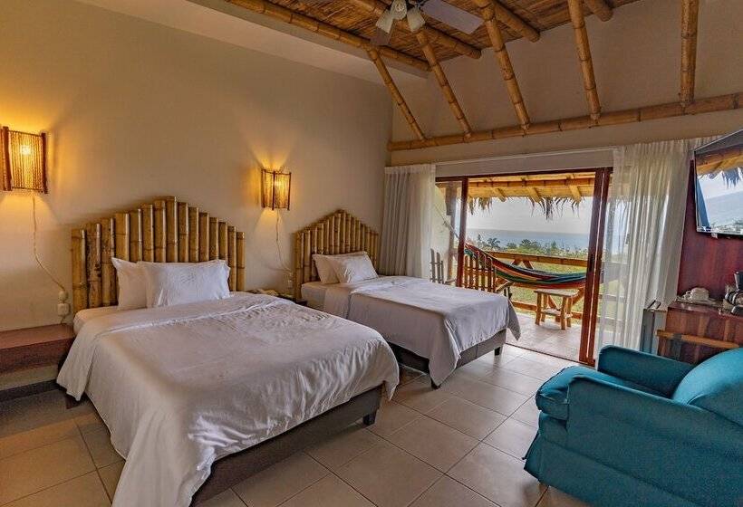 اتاق لوکس با بالکن و چشمانداز دریا, Nativa Bambu Ecolodge