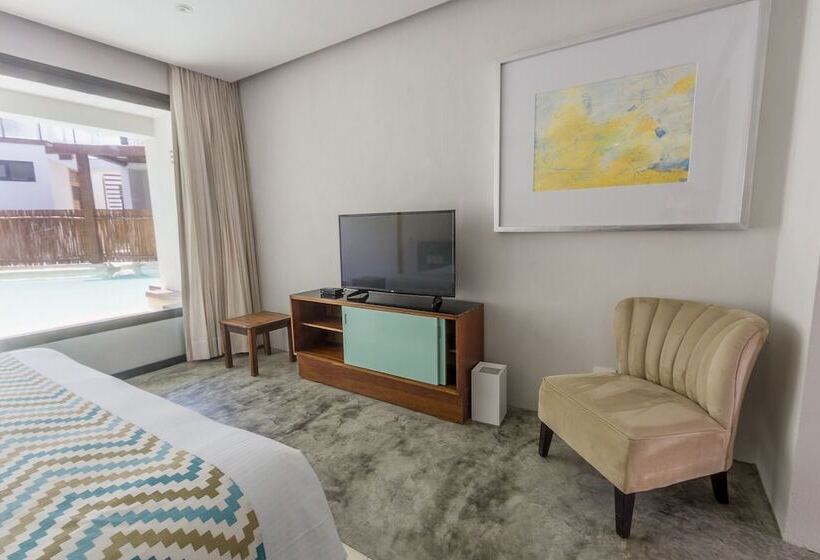 חדר דלוקס נוף בריכה, O  Tulum Boutique Hotel   Adults Only