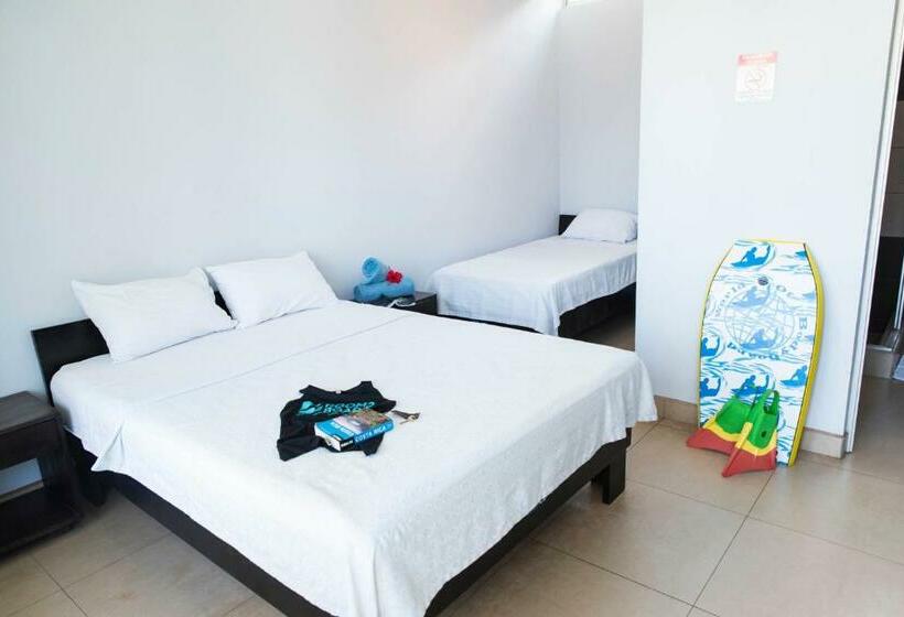 غرفة ديلوكس, Room2board Hostel And Surf School
