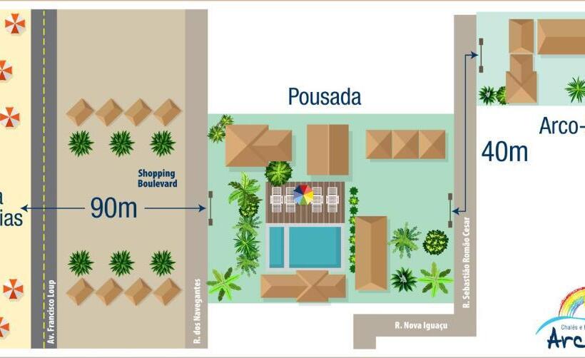 Apartamento 1 Dormitório com Terraço, Arco Iris Chalés I