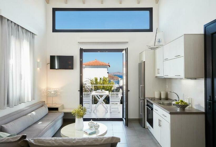 فيلا غرفة نوم واحدة مطلّة علي البحر, Eleia Seafront Suites & Villas