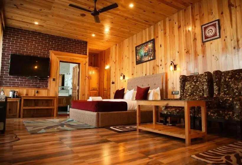 Villa 1 Makuuhuone, Kasar Himalaya Holiday Resort, Binsar Rd