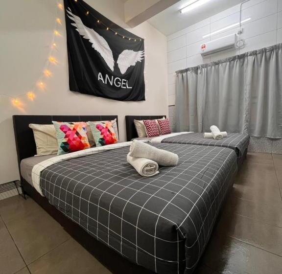 غرفة إقتصادية رباعية, Room2#ig Theme Bargainous#shared Bathroom#4pax#2min Kek Lok Si