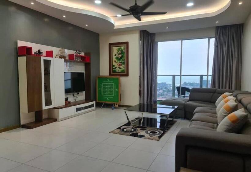 Апартаменты 1 Спальня Вид на Море, Sekinchan Seaview Homestay 7 High View