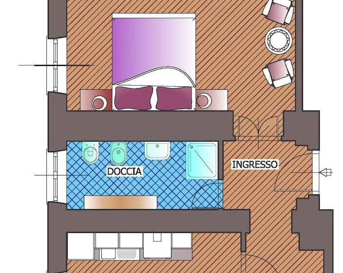 شقة كومفورت غرفة نوم واحدة, B&b Villa Tavallini