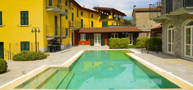 شقة غرفة واحدة مطلة على حمام السباحة, Albergo Silvio