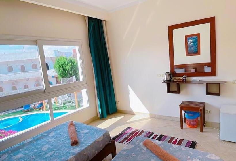 اتاق استاندارد با چشم‌انداز استخر, Club Red Dahab Motel