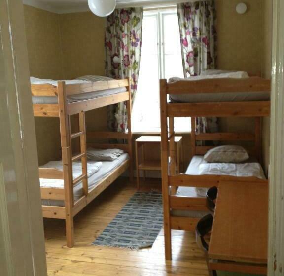 스탠다드 4인용 룸 공용 욕실, Tvetagårdens Vandrarhem