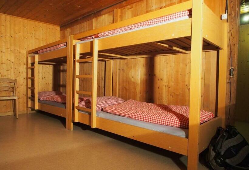 سرير فى غرفة مشتركة مزودة بحمام مشترك, Jugendherberge Hospental