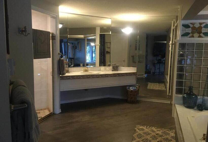 חדר דלוקס עם מיטת קינג, Long Lake Waterfront Bed And Breakfast