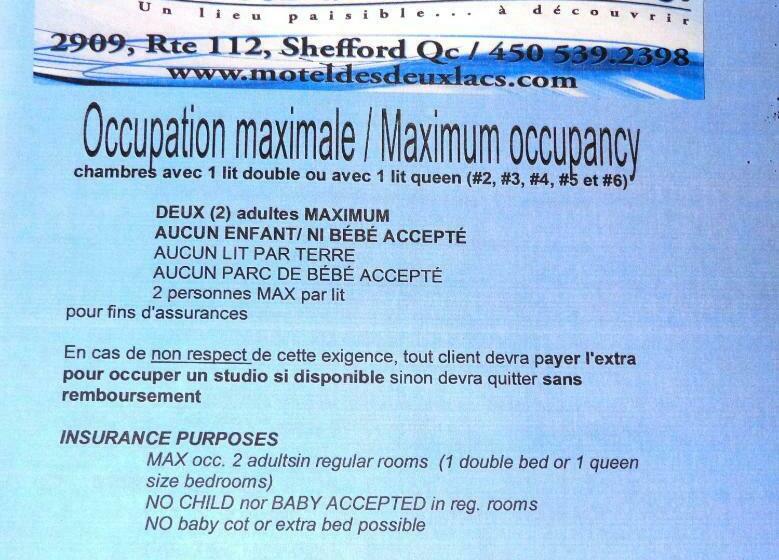 스탠다드 룸 퀸사이즈 침대, Motel Des Deux Lacs