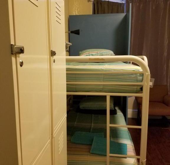 공용 욕실 구비 공동 객실 내의 침대, Orange Village Hostel