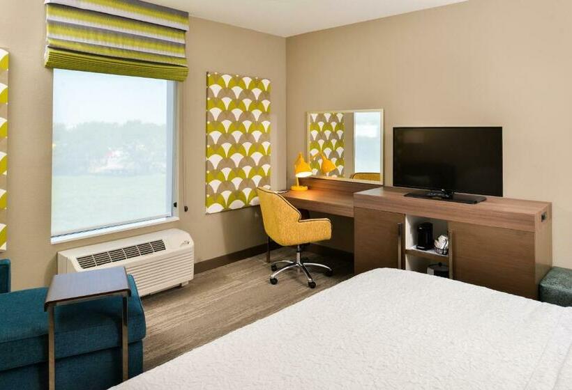 חדר סטנדרט עם מיטת קינג, Hampton Inn Omaha Airport