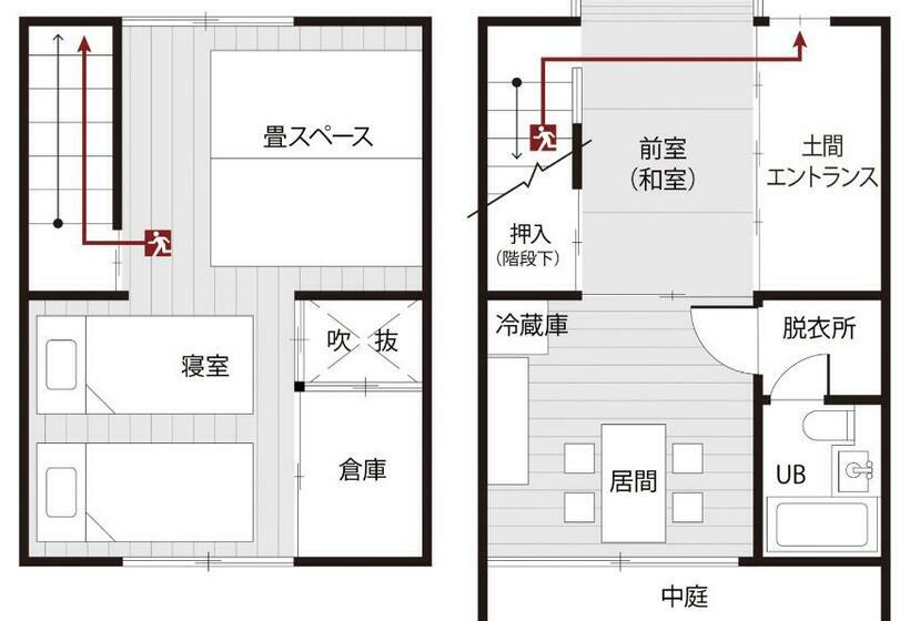 اتاق استاندارد چهار تخته, Kyoto Gion No Yado