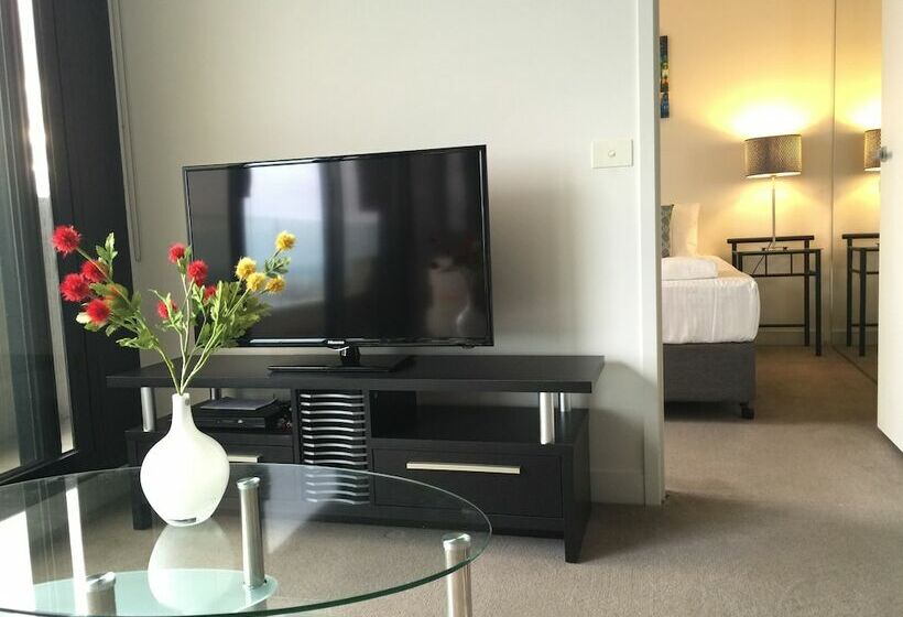 דירת חדר דלוקס, Melbourne Skyhigh Apartments