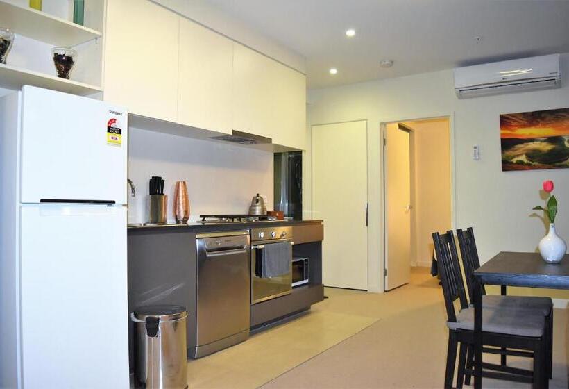 דירת דלוקס 2 חדרי שינה, Melbourne Skyhigh Apartments