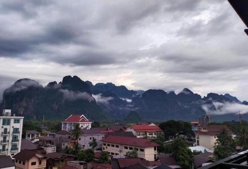 带观景的标准间, Vangvieng Downtown Hotel 1