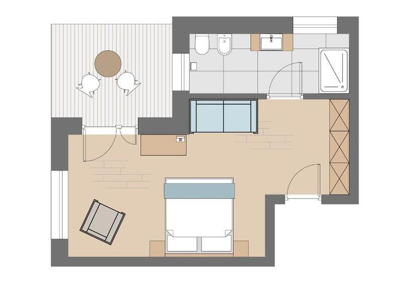 חדר סטנדרט עם מרפסת, Seehotel Panorama Relax