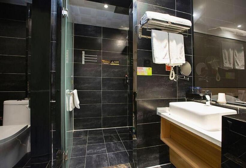 חדר סופריור עם מיטת קינג, 海菲酒店 郑州高铁东站cbd国际会展中心店