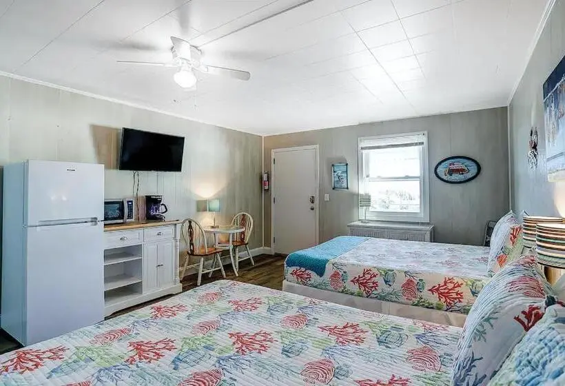 バルコニー付きスタンダードステューディオ, On Island Ocean View Beachy Studio In Campy 1970s Converted Motel