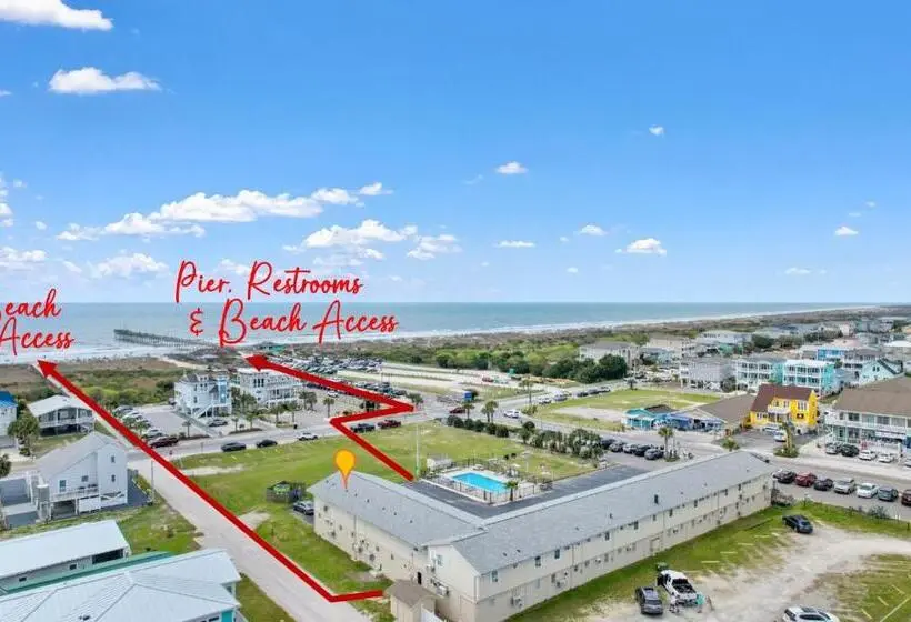 バルコニー付きスタンダードステューディオ, On Island Ocean View Beachy Studio In Campy 1970s Converted Motel