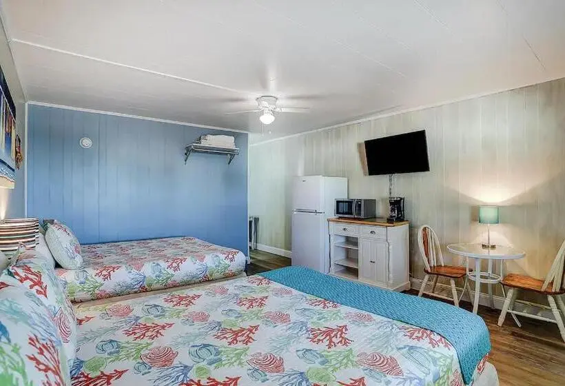 バルコニー付きスタンダードステューディオ, On Island Ocean View Beachy Studio In Campy 1970s Converted Motel
