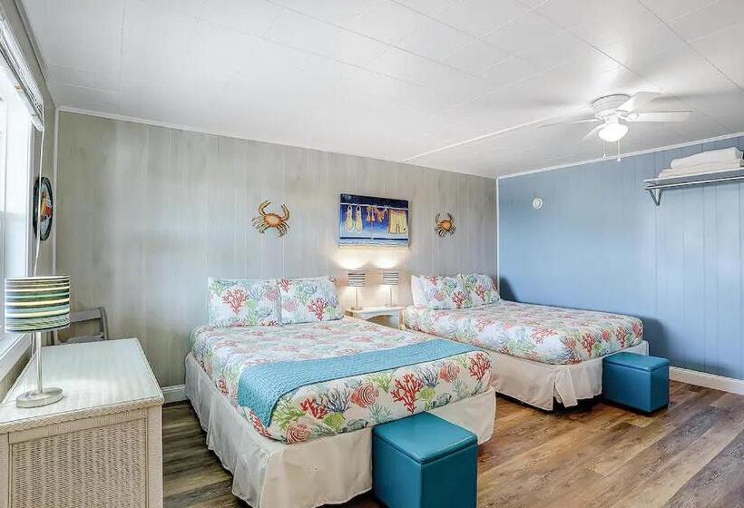 バルコニー付きスタンダードステューディオ, On Island Ocean View Beachy Studio In Campy 1970s Converted Motel