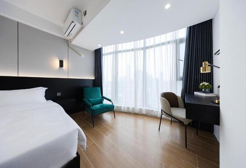 キングサイズベッドのデラックスルーム, Yoomanjoo Hotel Guangzhou Taikoo Hui Zhengjia Square Branch