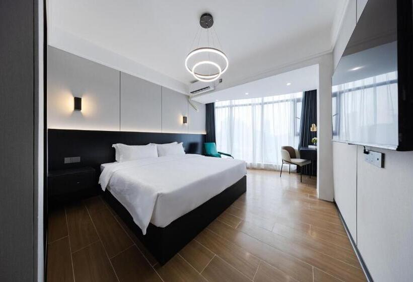 キングサイズベッドのデラックスルーム, Yoomanjoo Hotel Guangzhou Taikoo Hui Zhengjia Square Branch