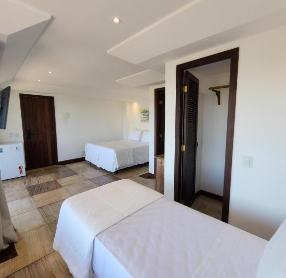 غرفة قياسية رباعية مطلة على البحر, Pousada Dreamland Buzios