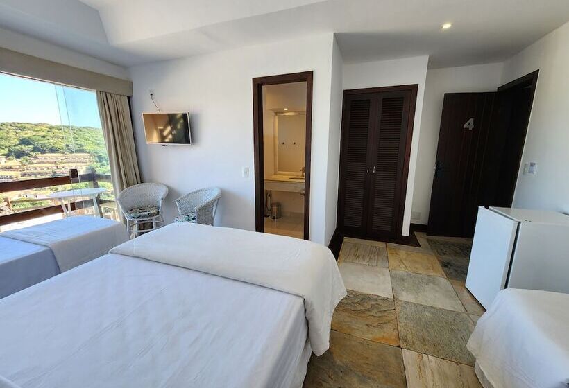 غرفة قياسية رباعية مطلة على البحر, Pousada Dreamland Buzios
