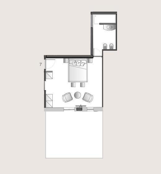 جناح جونيور مزوَّد بتراس, A Mare Boutique Hotel & Spa