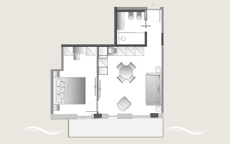 شقة ديلوكس غرفة واحدة, A Mare Boutique Hotel & Spa