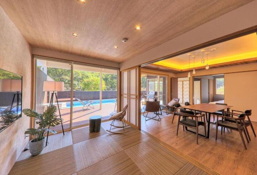 Вилла с 1 спальней и бассейном, グランド―ム　富士忍野