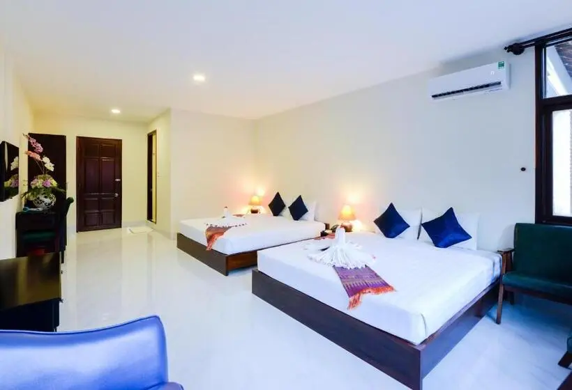 اتاق خانوادگی با چشمانداز باغ, Four Oceans Beach Resort Bon Bien Mui Ne