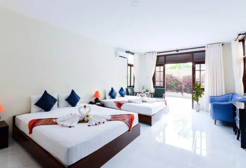 اتاق خانوادگی با چشمانداز باغ, Four Oceans Beach Resort Bon Bien Mui Ne