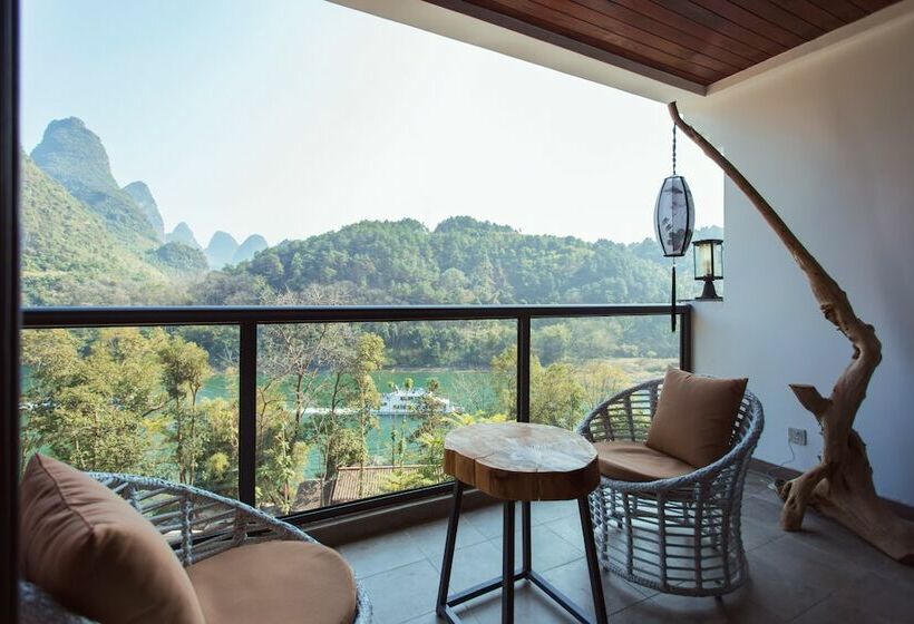标准间带江景, Li River Resort