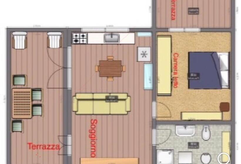 Апартаменты 1 Спальня Вид на Море, Villa Melina B&b