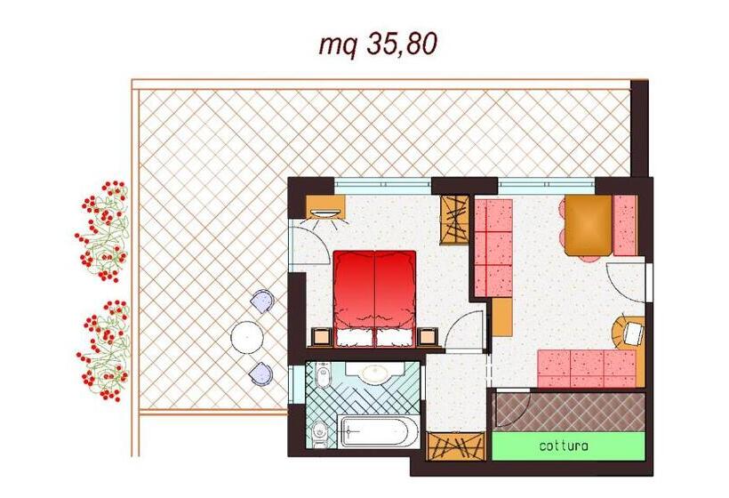 Apartament 1 Sypialnia, Appartamenti Arnica