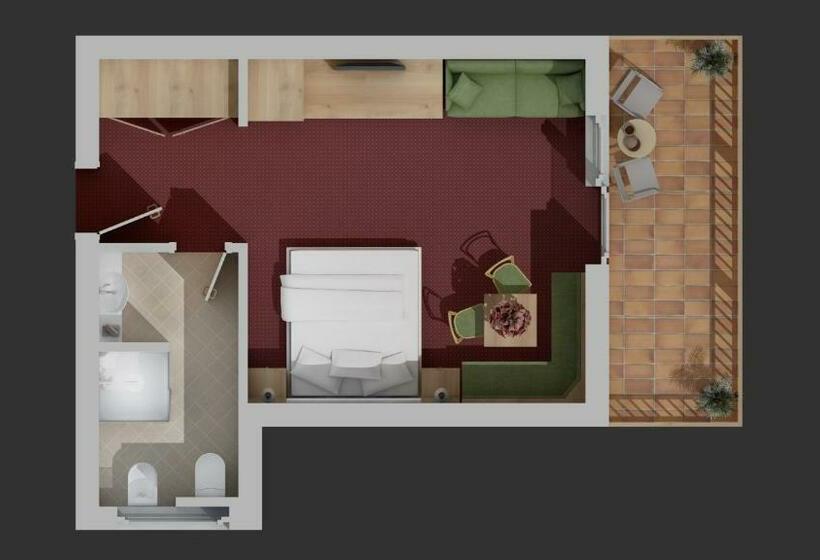 Номер Стандарт с Балконом, Family Hotel Gutenberg