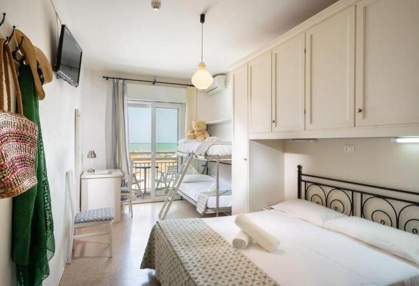 غرفة قياسية رباعية مطلة على البحر, Tizian Beach