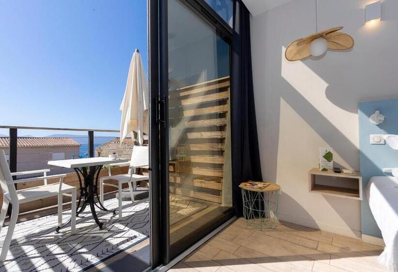 اتاق استاندارد با بالکن و چشم‌انداز دریا, Auberge Kallisté   Eco Label